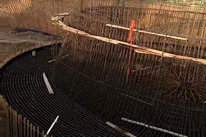 山东砼烟囱新建施工现场