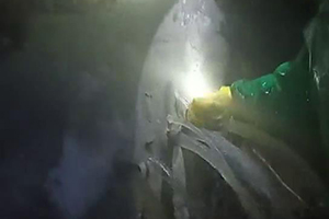 山东消防水池堵漏现场